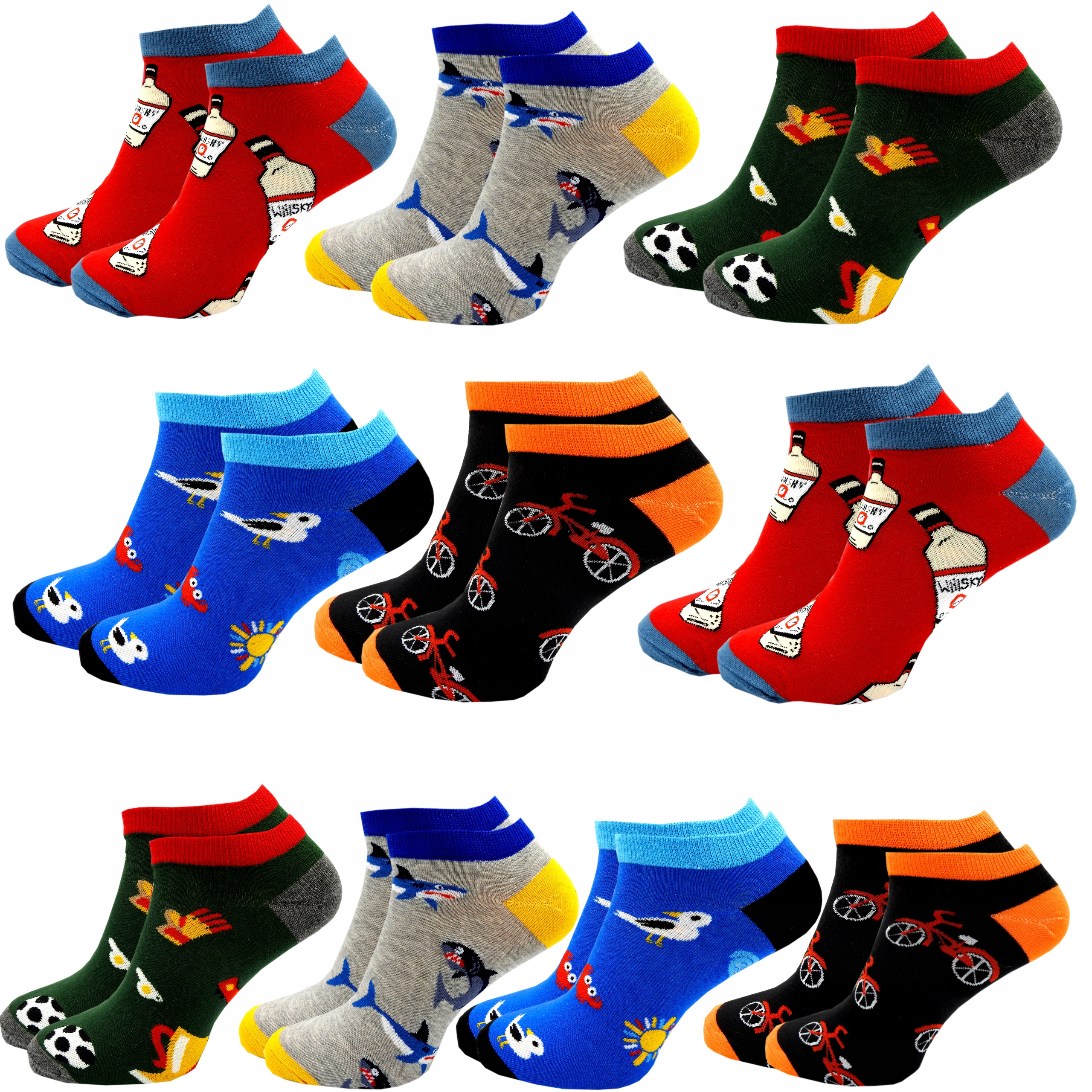 

Skarpety Męskie Krótkie Skarpetki Stopki 10 Par