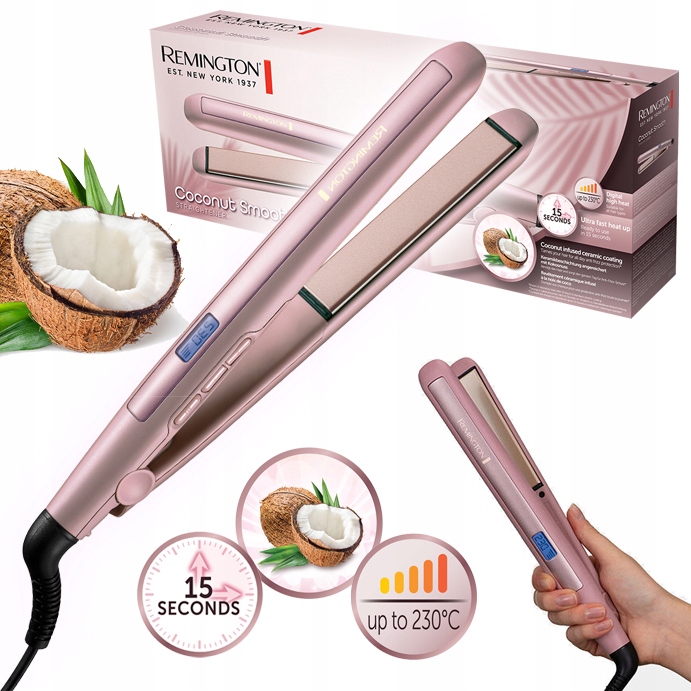 Prostownica Remington S5901 Coconut Smooth Kokos 230C Płytki 110MM