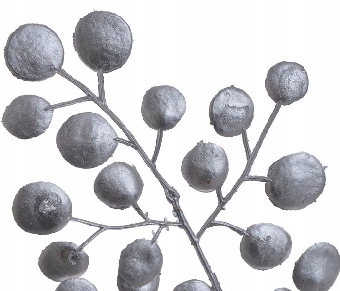 LIŚĆ GAŁĄZKA OZDOBNA ŚWIĄTECZNA SREBRNA Kod producenta DO STROIKÓW LIŚCIE