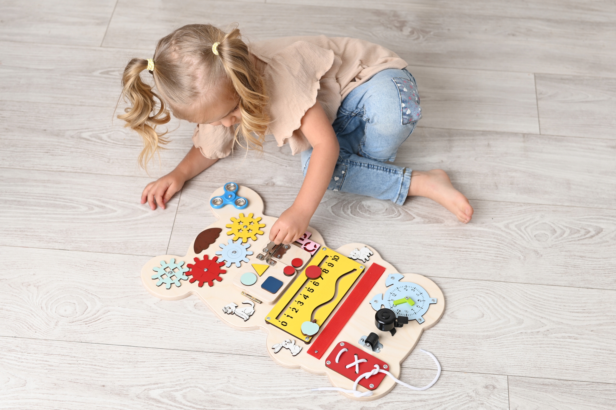 TABLICA MANIPULACYJNA MIŚ XXL SENSORYCZNA MONTESSORI EDUKACYJNA DREWNIANA Kod producenta 1005