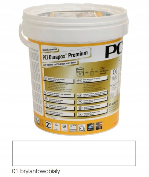 Pci Durapox Premium – biela epoxidová škárovacia hmota č. 01 briliantovo biela
