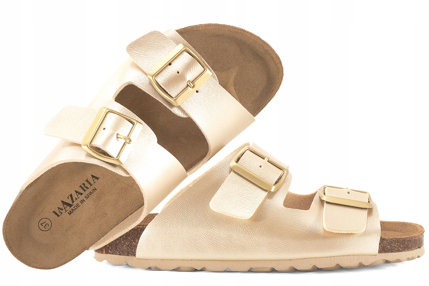 La Azaria 3312C07 Španělské Nazouváky Dámské Profilované Fusbety Zlatá 37