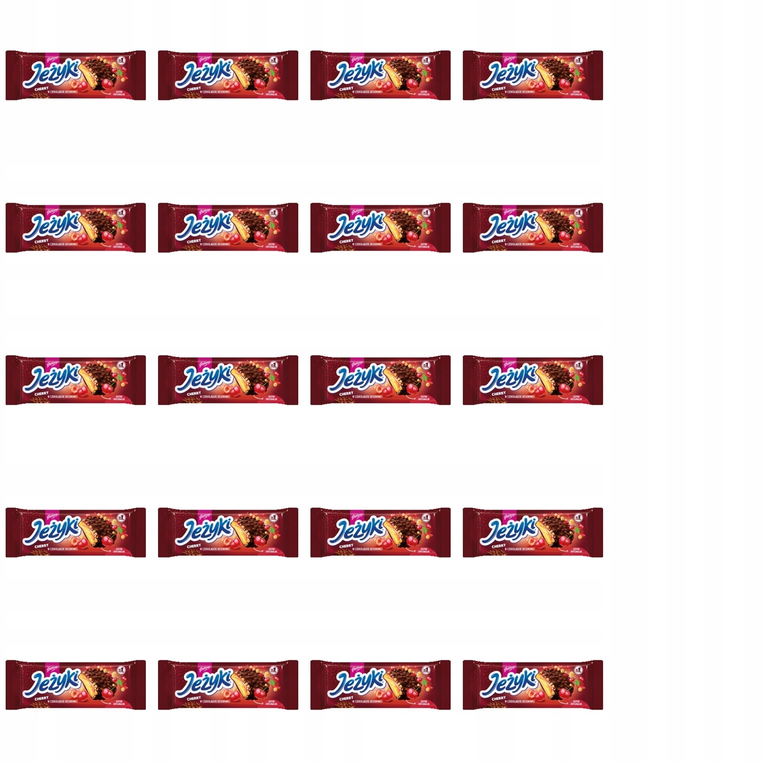 Levně 20 x 140 g Ježky cherry sušenky v dezertní čokoládě Karton