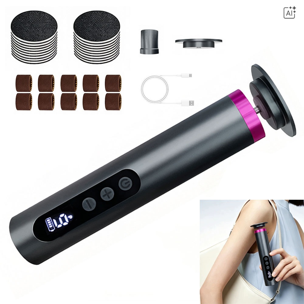 Pilník na paty, bezdrátový Usb nástavce na bruska, struhadlo na nohy