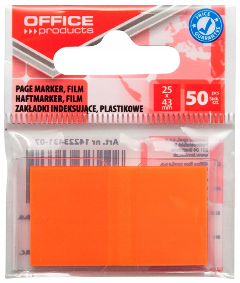 

Zakładki Pp 1x50 pomarańczowe samoprzylepne