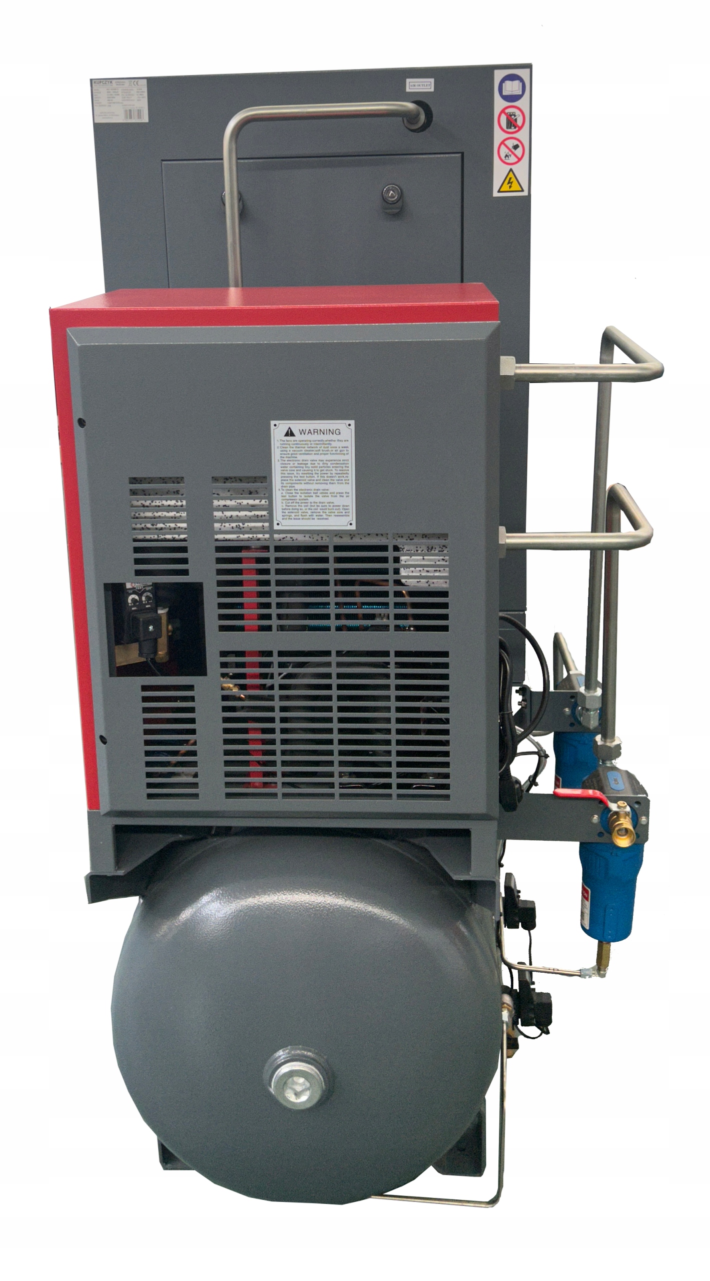 Kompresor śrubowy Kupczyk KKS 10/300 FD 950 l/min 7,5 KW Falownik Osuszacz Pojemność zbiornika 270 l