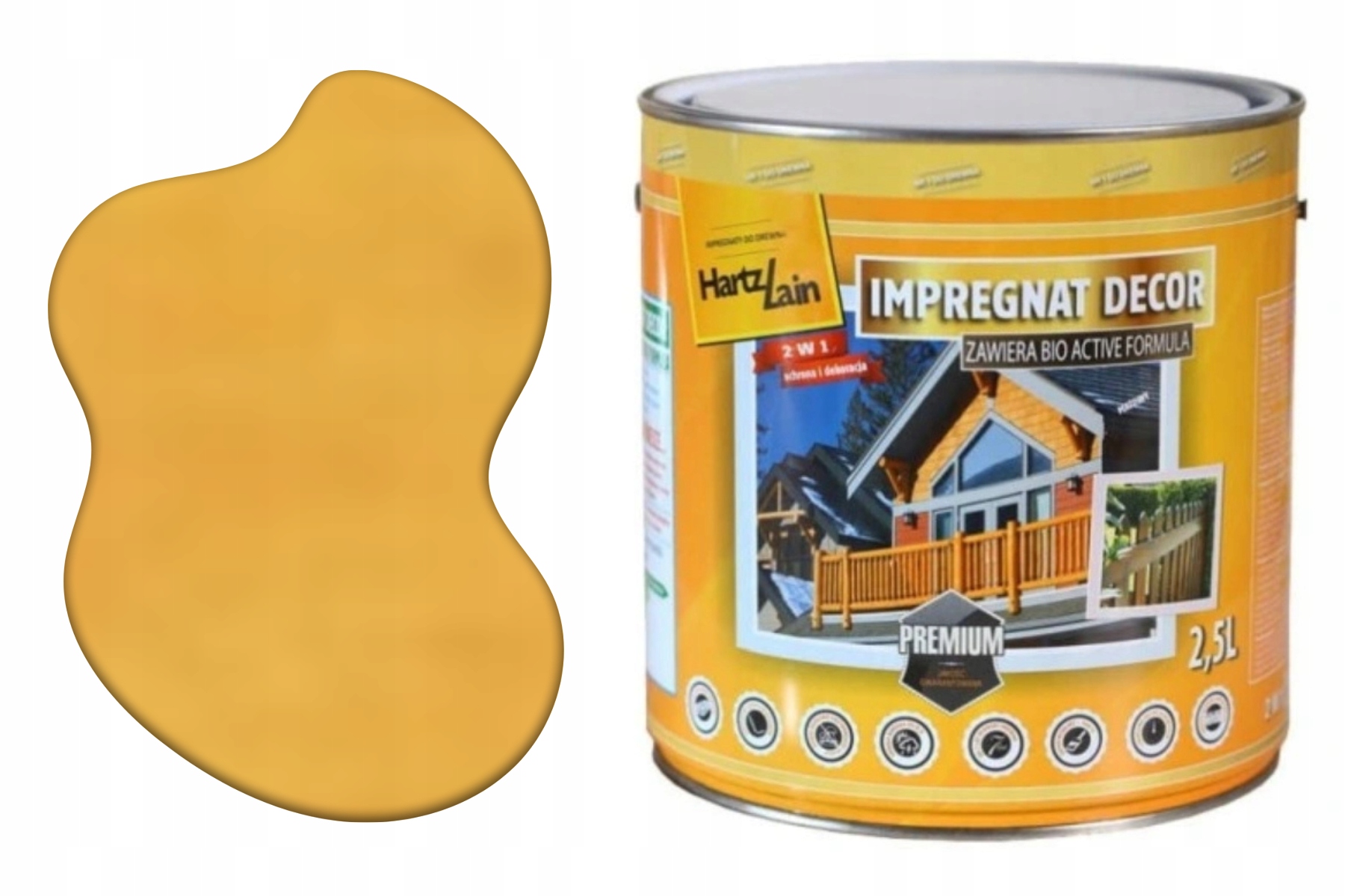 HartzLain Decor Pinia impregnat HartzLack 2w1 2,5L