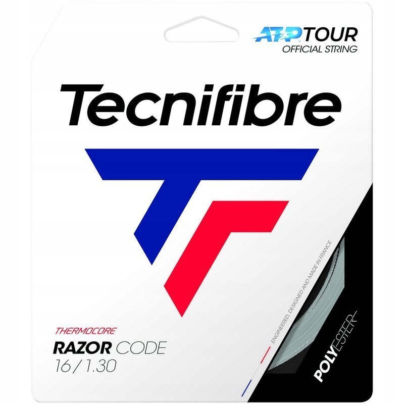 Tecnifibre Razor Code 12 m) Naciąg tenisowy Biały