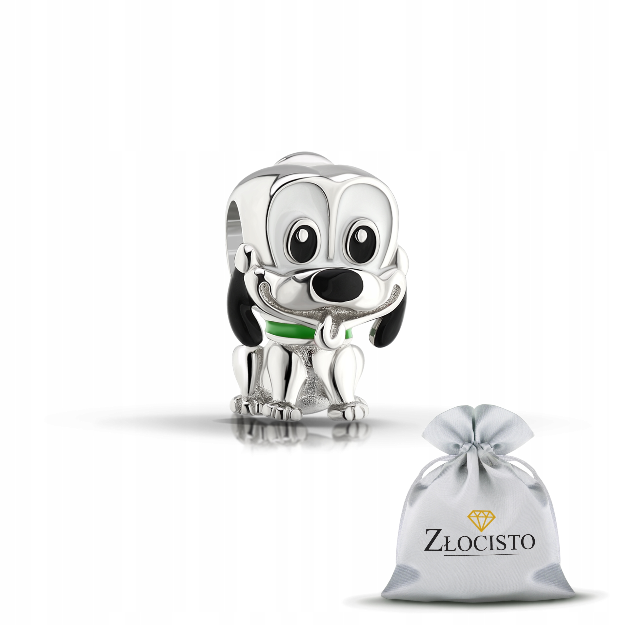 Pluto Junior Disney Stříbro 925 Stříbrné Přívěsky Korálky Korálek Na Náramky