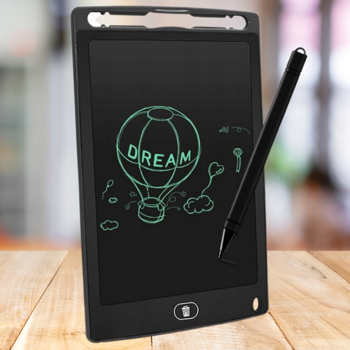 TABLET GRAFICZNY 8,5 CALA DO RYSOWANIA ZNIKOPIS TABLICA CZARNY NA PREZENT Szerokość produktu 14.5 cm