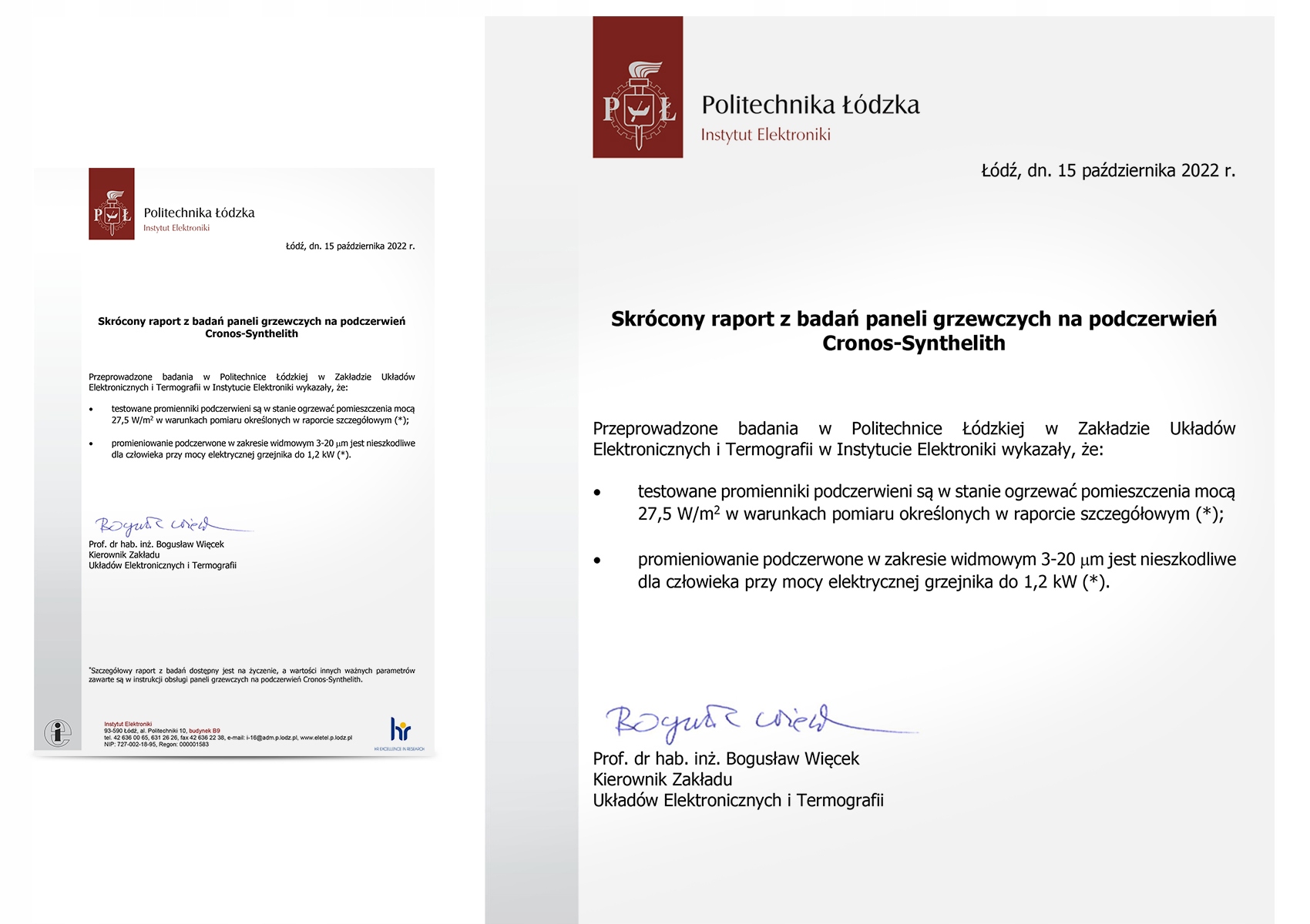 Panel grzewczy Pro CRP-500TWP Synthelith IR Cronos, biały Zastosowanie do wewnątrz