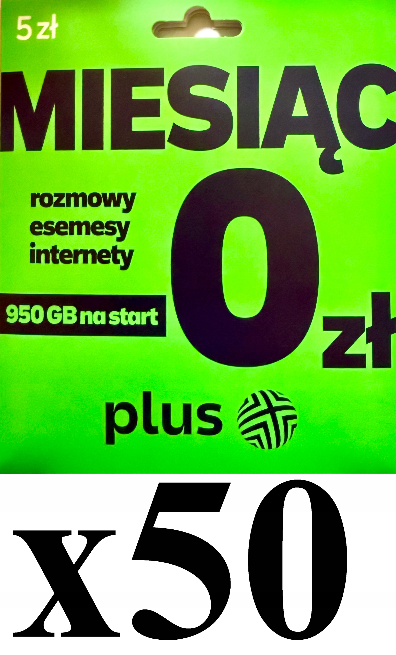 50 x Starter Plus Miesiąc 0zł 950GB na start Hurt Vat 23%