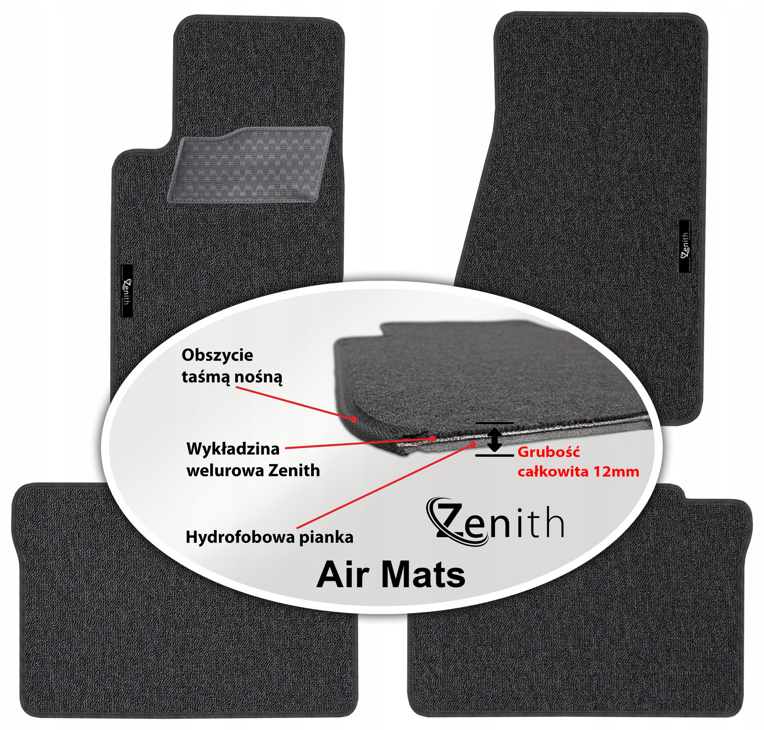 Jeep Grand Cherokee III 05-10 Velúrové koberčeky do auta Zenith Air Mats