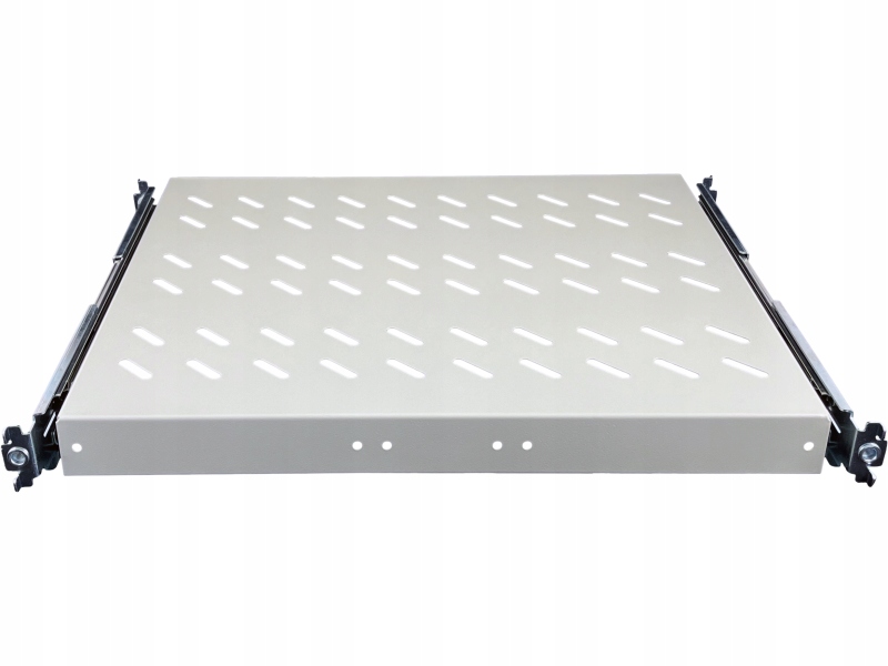 Výsuvná police 19" 1U, hloubka 570 mm, šedá barva, 4 upevňovací body Alantec