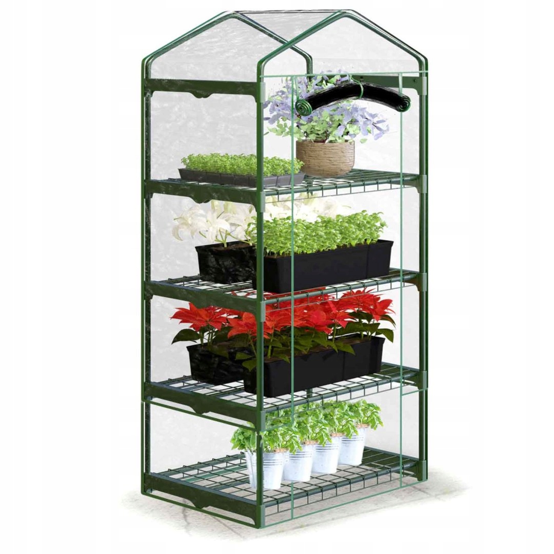 Vícesezónní zahradní skleník, regál 70 x 50 x 160 cm Plonos