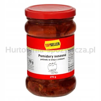 Topseller Rajčata suŠamponové půlky v oleji s bylinkami 270 g/150 g