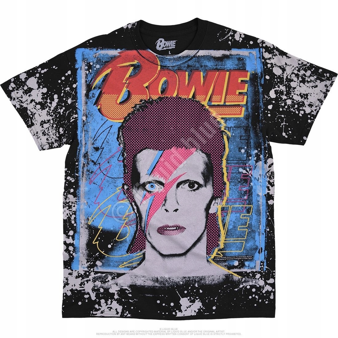 David Bowie Ziggy Havok Liquid Blue 2XL
