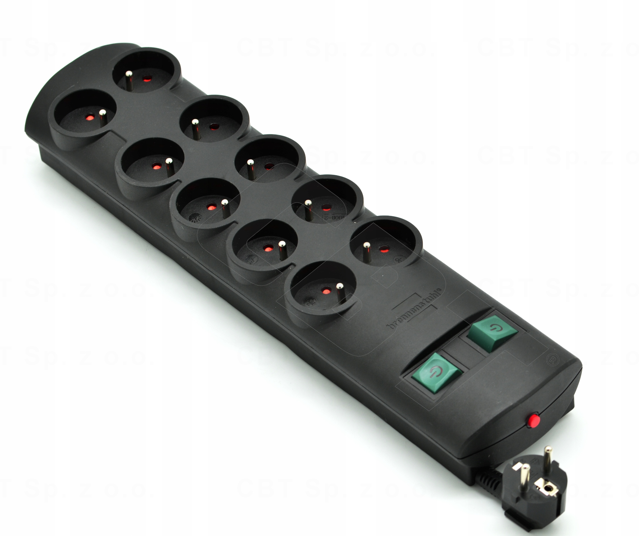 LISTWA ELEKTRYCZNA PRZEDŁUŻACZ DOMOWY WYŁĄCZNIK 10 GNIAZD PRZEWÓD 2 METRY Typ listwowy