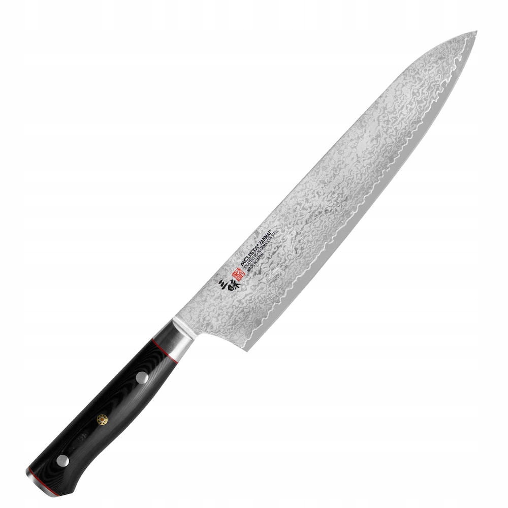 Mcusta Zanmai VG-10 Pro Zebra Japonský ostrý kuchynský nôž šéfkuchára 24 cm