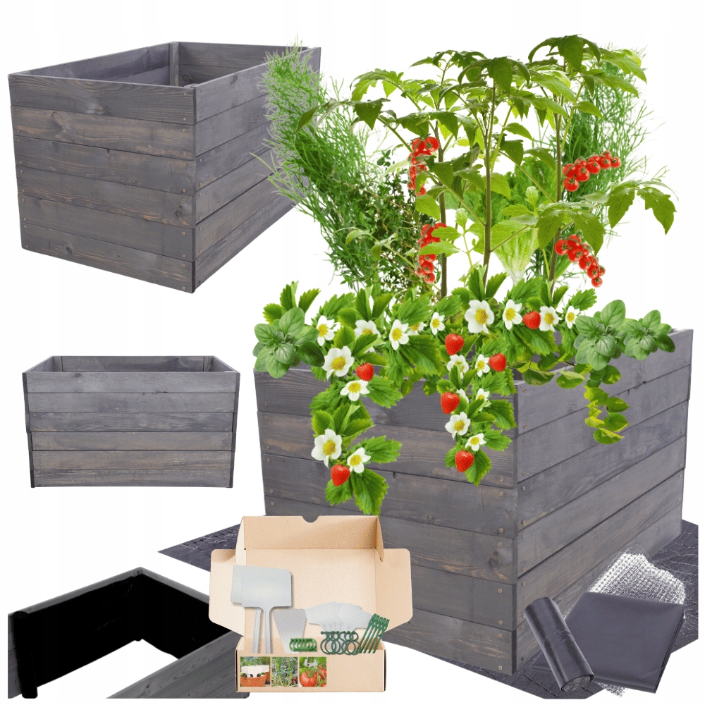 Vyvýšený záhon zeleninový záhon boxy inspekt kvetináč impregnát 54x60x60