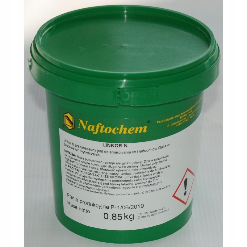 Smar do łańcuchów lin Naftochem Linkor N 0,85 kg Numer katalogowy producenta LINKOR N