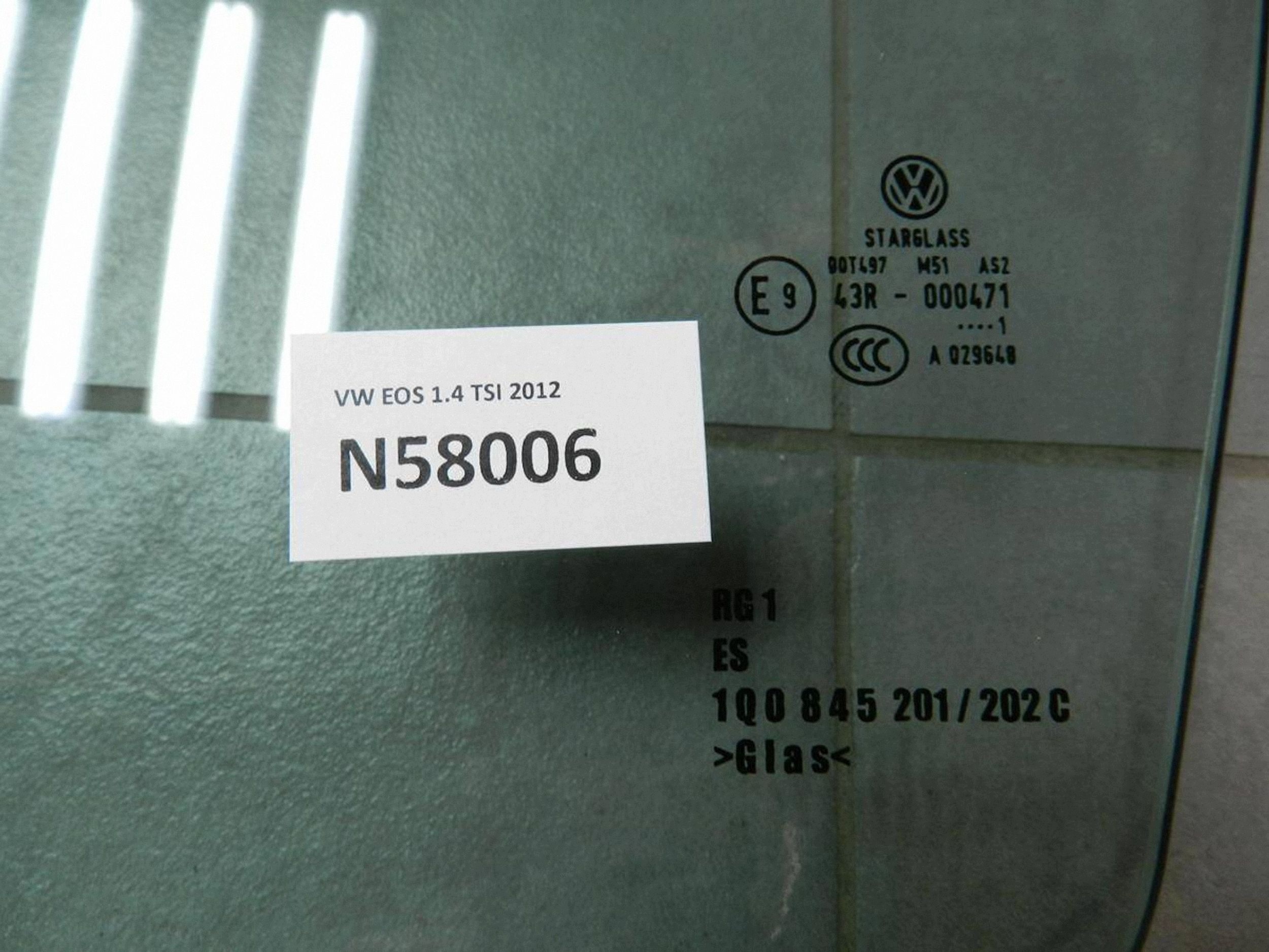 Volkswagen Eos window door left 100845201