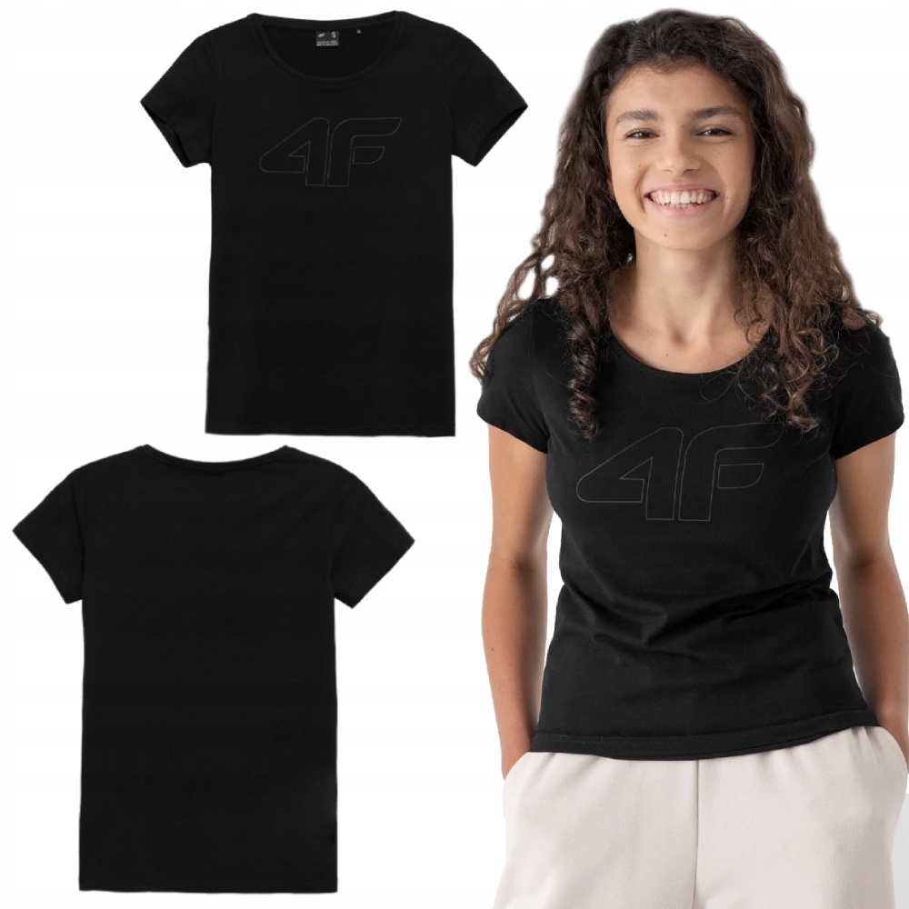 

Koszulka T-shirt Damski 4F TSD353 Reg Czarny M