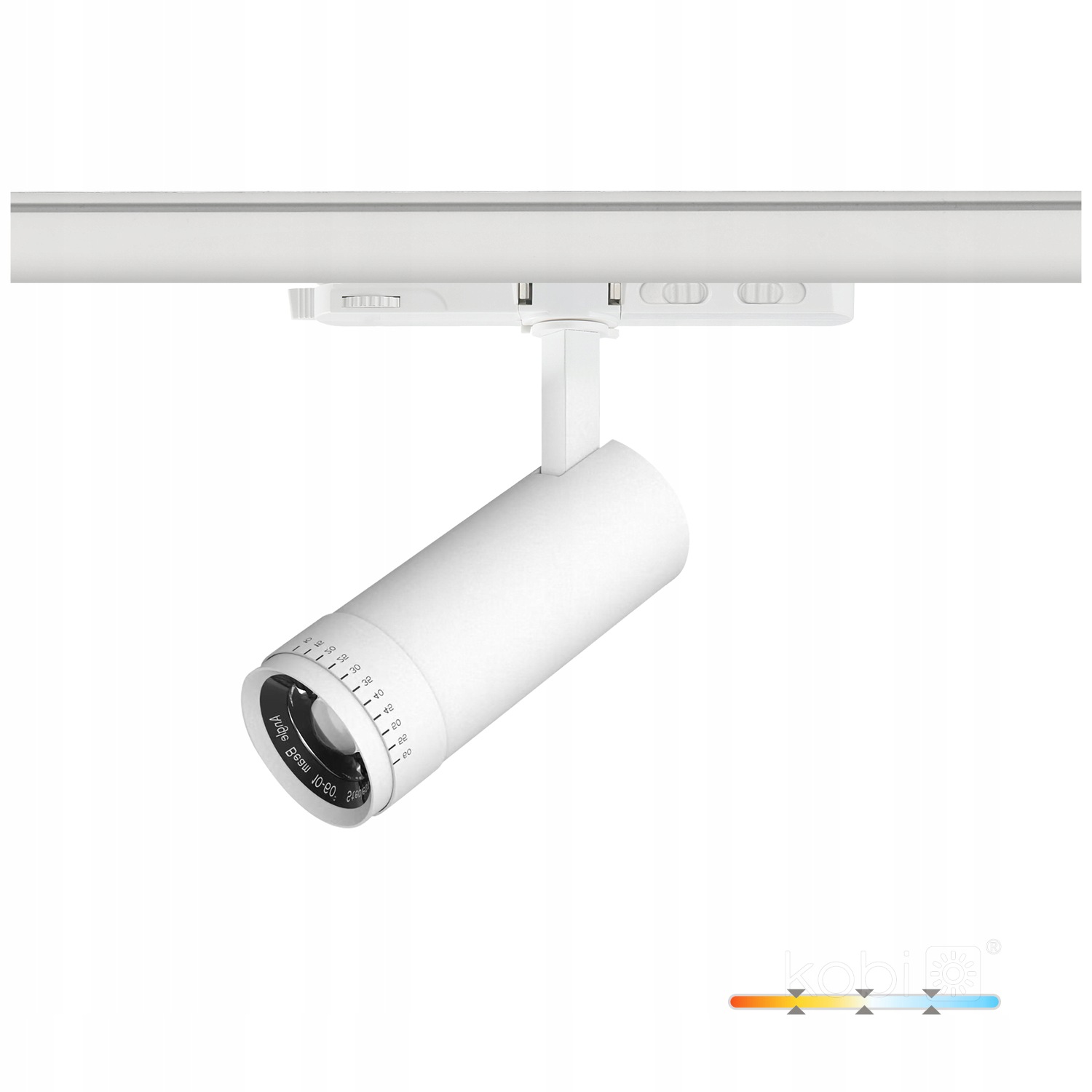 3-fázový kolejnicový reflektor Nextrack Vision 10W 3CCT 30-60° bílý Kobi