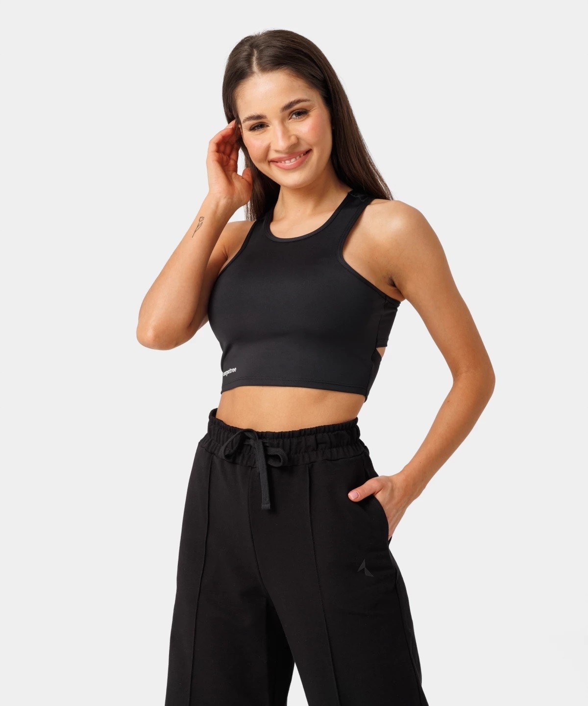 Top Carpatree Nova z rozcięciem na plecach czarny C-nst-ca