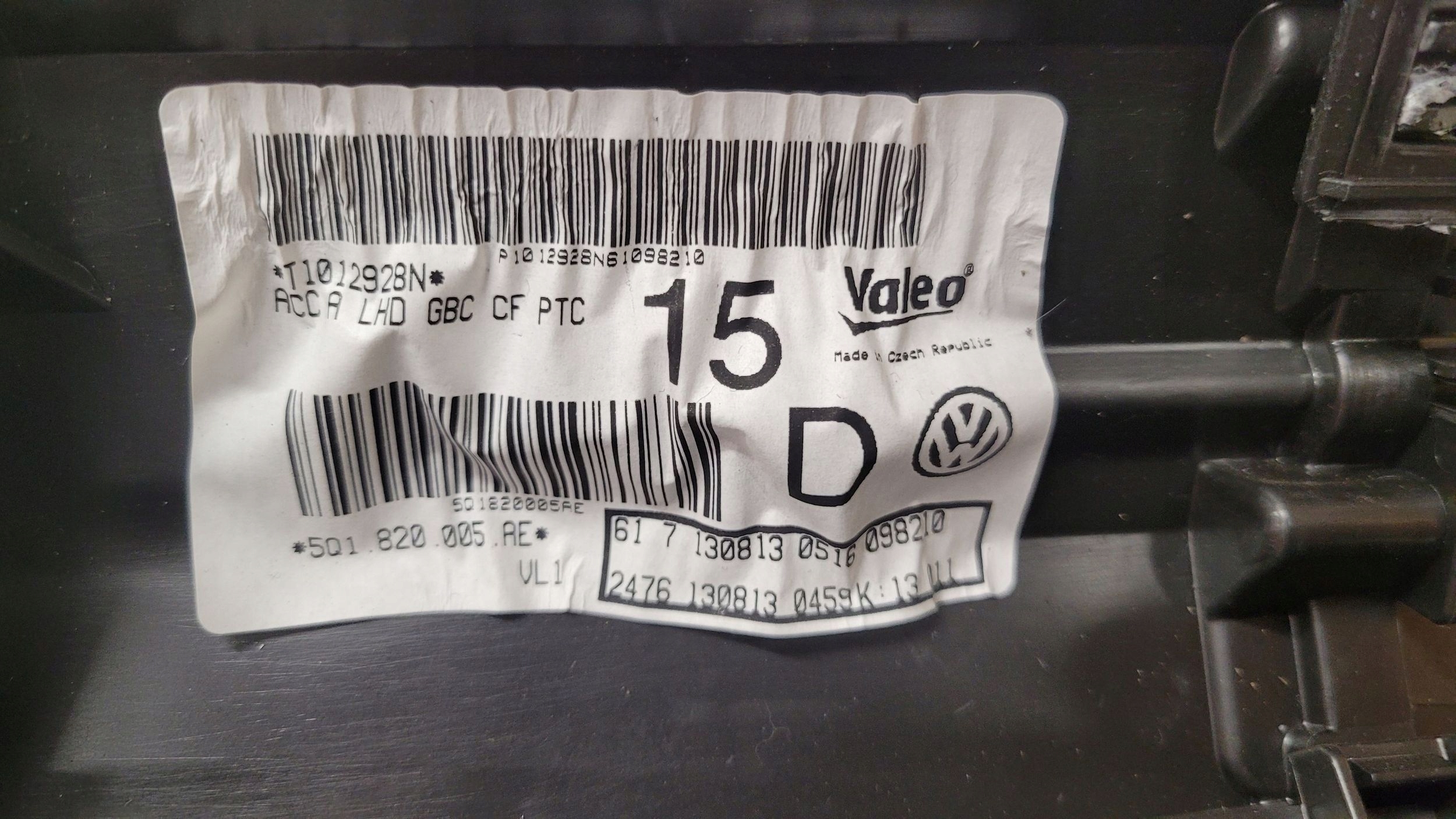 радиатор отопителя Audi A3 (8V1, 8VK) T1012928N 2.0дизель 110kW 2013