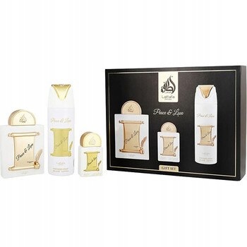 Lattafa Dárková sada parfémů Peace & Love Edp 100 ml, Edp 20 ml a deodorant