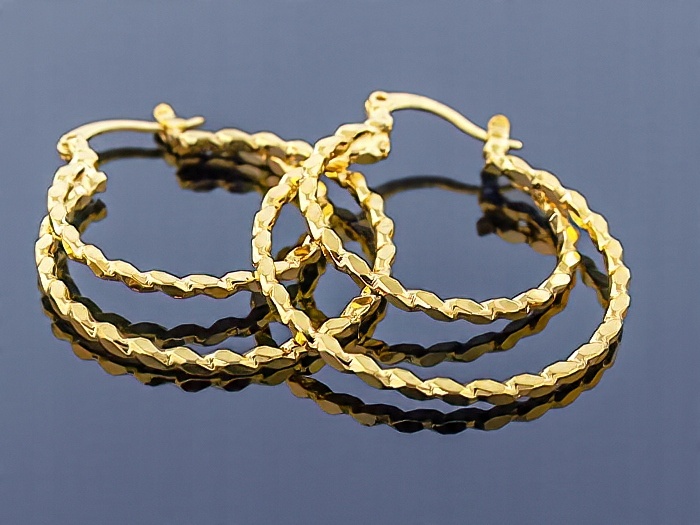 

Eleganckie złote kolczyki 14k ! Jakość !