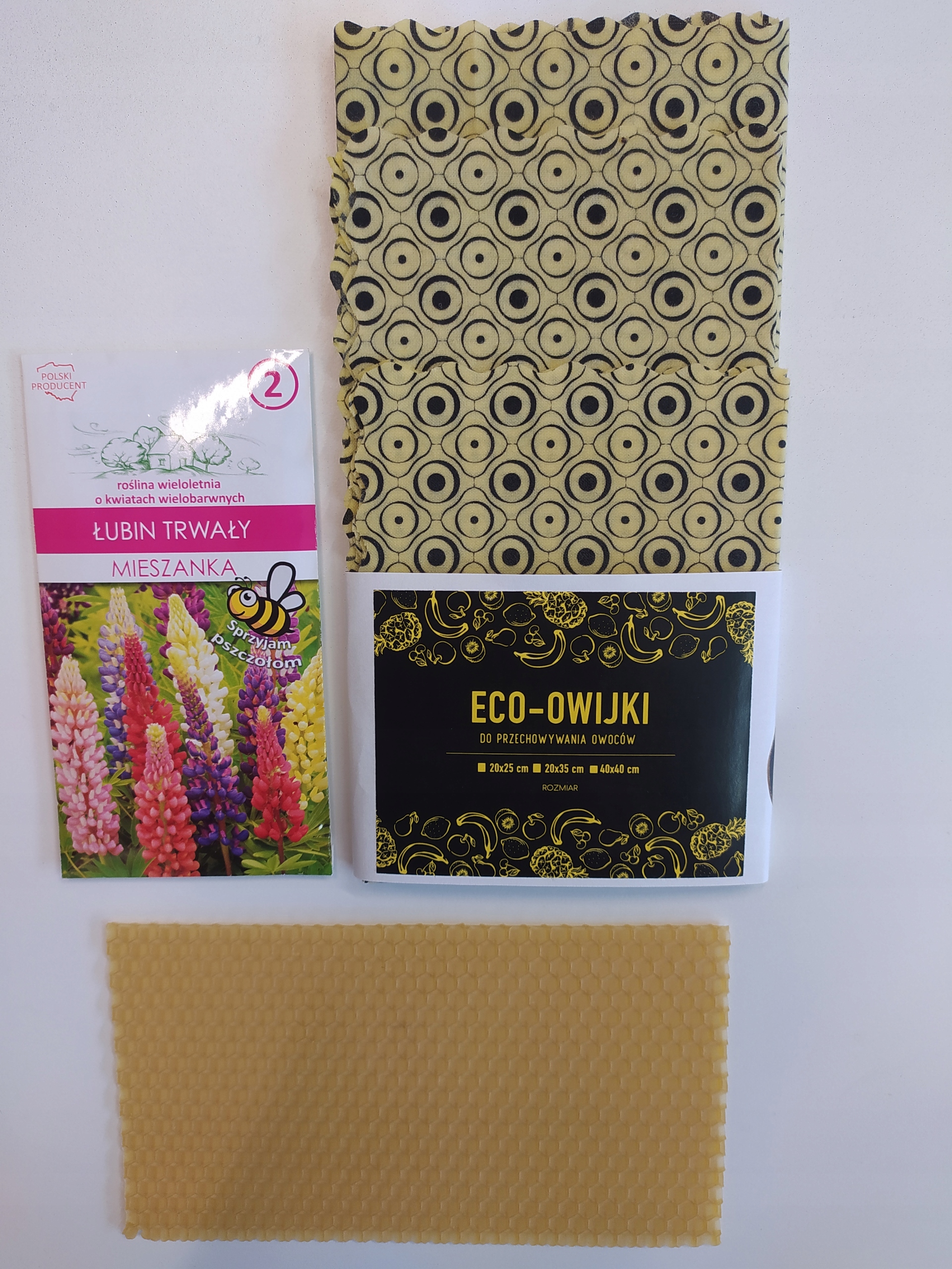 ECO-OWIJKA WOSKOWIJKA ZERO WASTE DO OWOCÓW 3SZT.