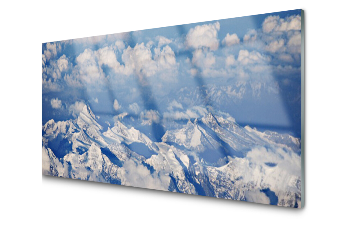 Dekorativní skleněný panel Hora mraků 100x50