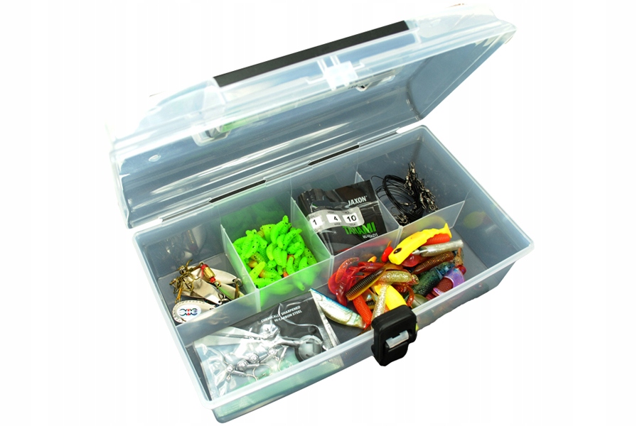 ZESTAW PRZYNĘT na spinning 116szt jaxon +SKRZYNKA Model atiloP116a