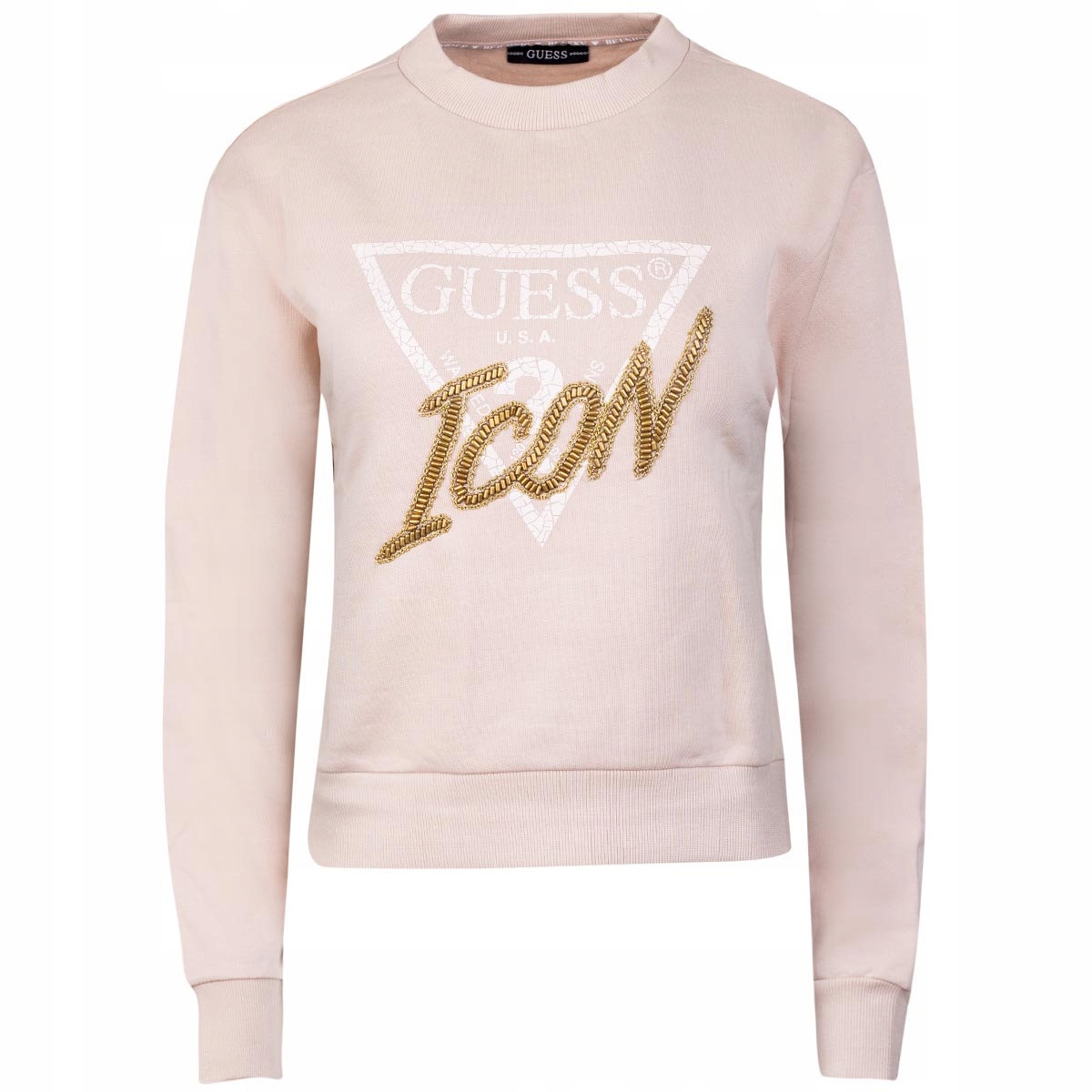 

Guess Bluza Damska Cn Icon Sweatshirt Beige r.S