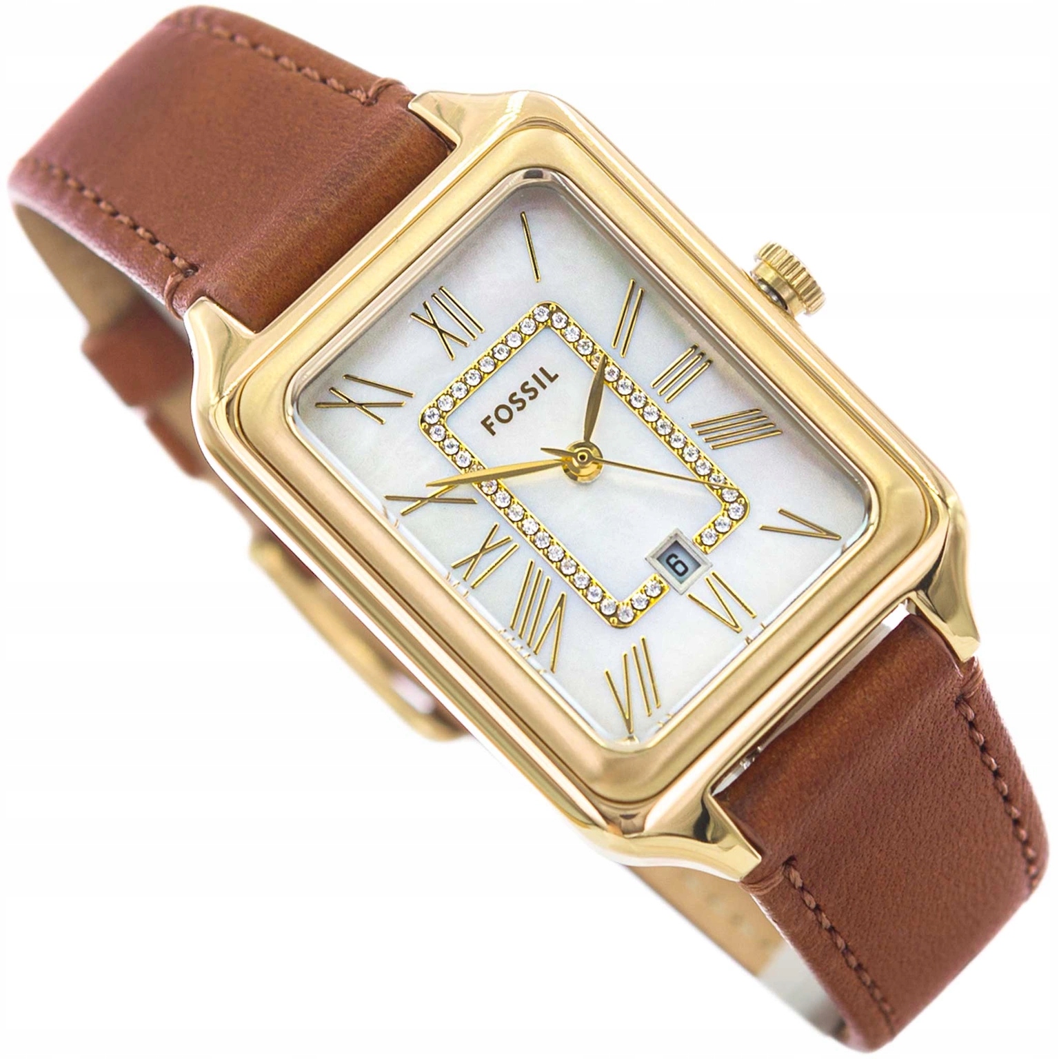 Dámské Hodinky Fossil ES5307 Raquel Hnědé S Elegantním Řemínkem