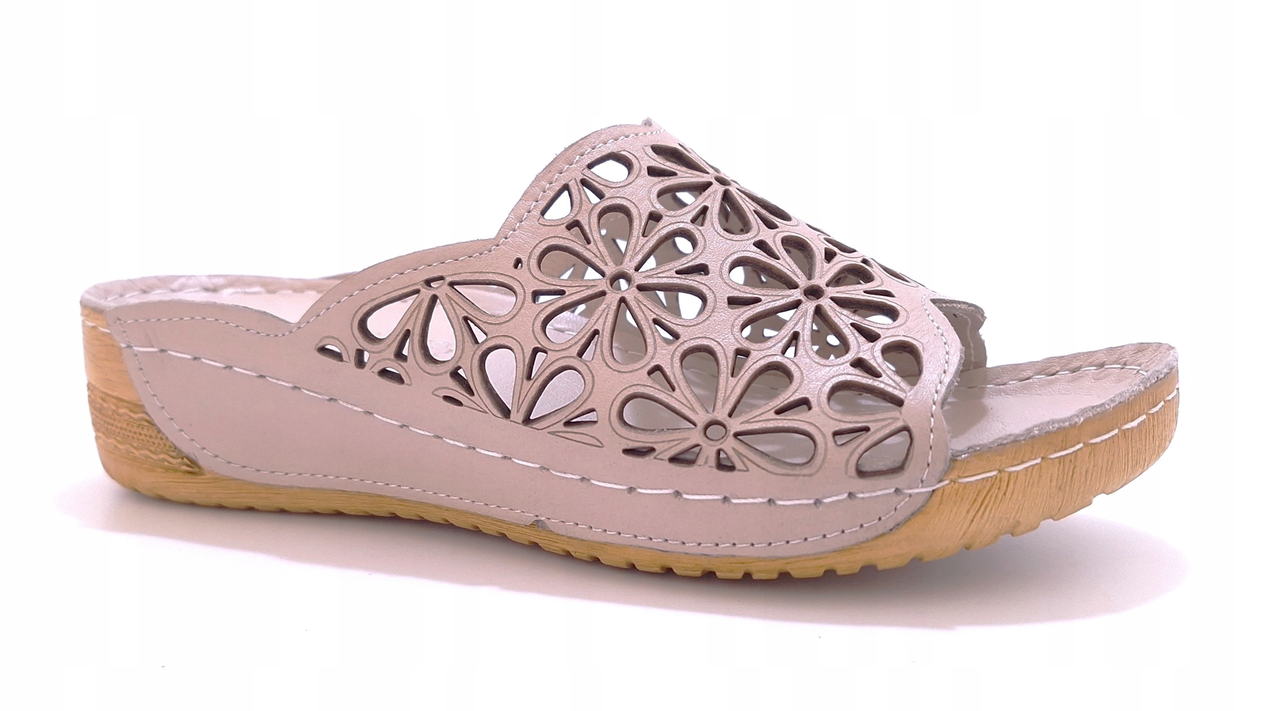 Šedé ažurové kožené nazouváky T.Sokolski L225 vel.