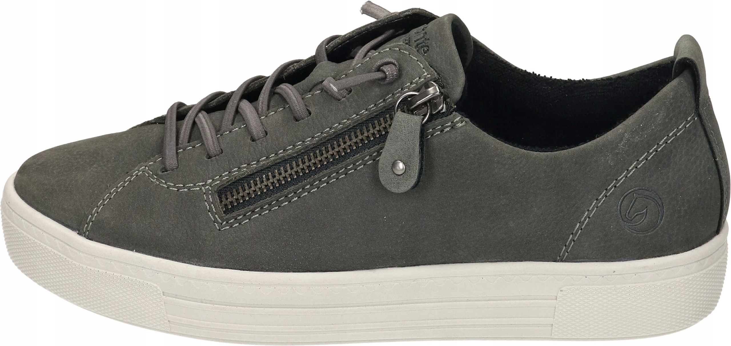 PÓŁBUTY REMONTE 950397-09 SZARE WELUR SZNUROWANE Marka Remonte