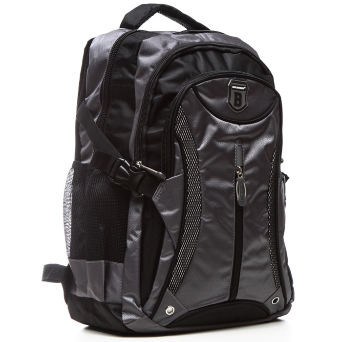 Šedý Batoh do práce pánský velký A4 sportovní voděodolný Bag Street 67G