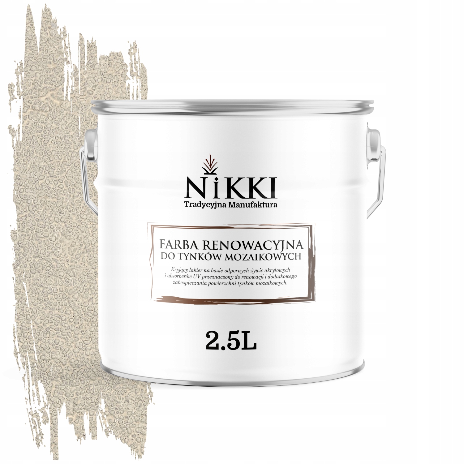 Obnovovacia farba na mozaikovú omietku 2.5L Obnova Biela Alpská RAL9010