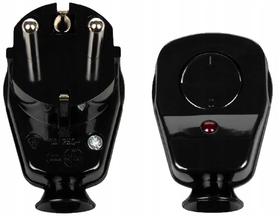 

Wtyczka Kątowa z Wyłącznikiem Kontrolką Lampką On