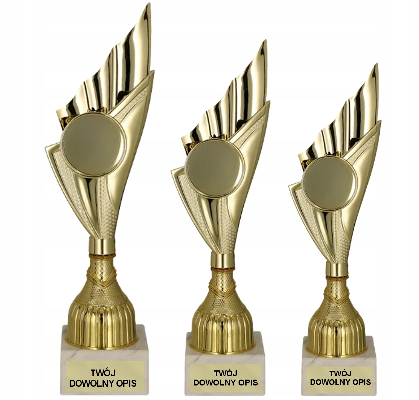 Sada 3 pohárů 31/29/28 cm libovolný emblém a popis sady pohárů