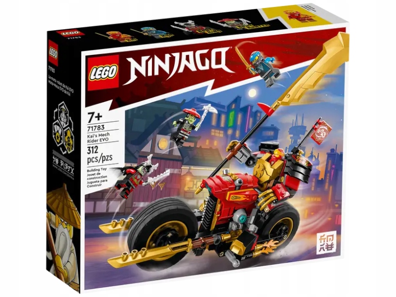 Klocki LEGO Ninjago 71783 Jeździec Mech Kaia EVO 7+ (Elementy: 312)