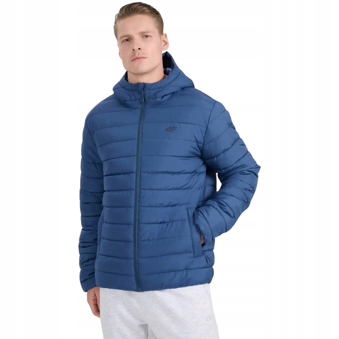 Pánská bunda 4F M598 denim 4FWAW25TDJAM598 32S Velikost 2XL