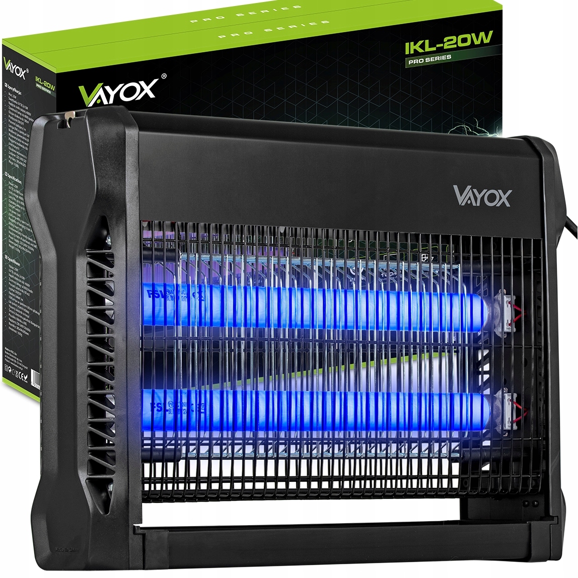 Lampa Owadobójcza Na Komary Muchy Duża Pułapka Elektryczna Uv Mocna Vayox