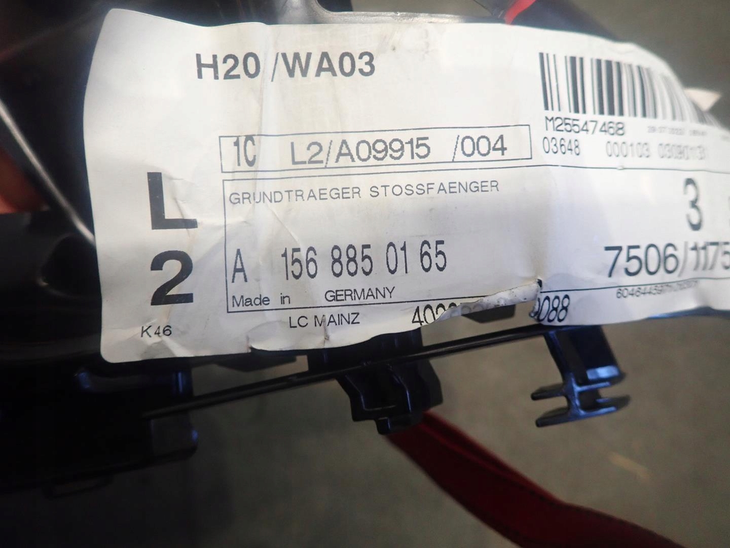 bumper bracket left rear part MERCEDES GLA W156 A156