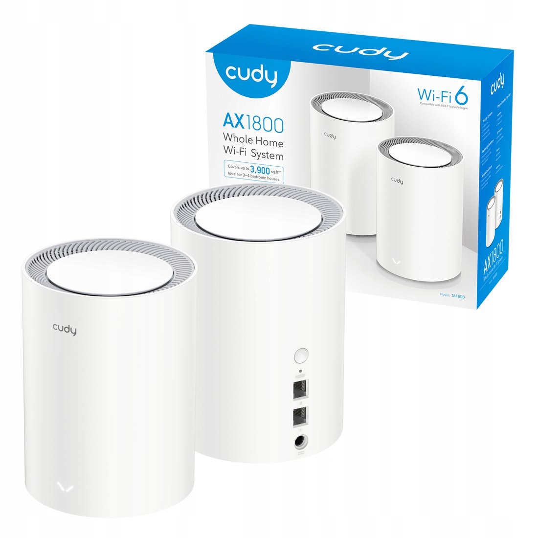 Router Mesh Wifi 6 Cudy M1800 AX1800 Gigabit Dual-band Vpn Biały System Pro