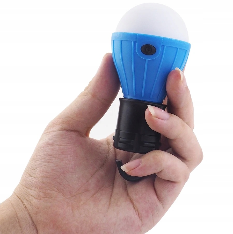 LAMPKA ŻARÓWKA LED WISZĄCA HAK NAMIOT CAMPING KEMPING BIWAK NA BATERIE Moc 1 W