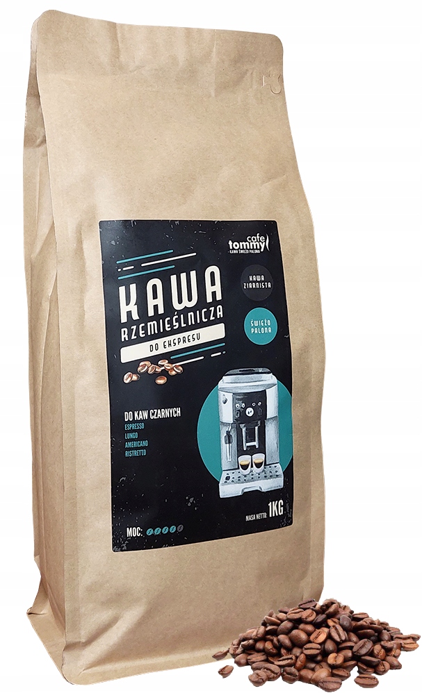 Levně Tommy Cafe Káva káva do kávovaru 1 kg pro černou kávu